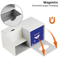 Boîte à mouchoirs carrée en cuir PU personnalisée, organiseur de bureau avec tiroir, boîte de rangement multi-emplacements pour télécommandes, pour la maison et le bureau