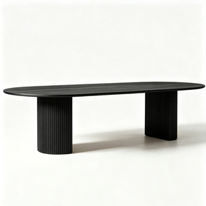 Ensemble table et chaises de salle à manger ovale <span class=keywords><strong>Ellington</strong></span> de style nordique, en bois naturel, avec piétement, 4 ou 6 places, moderne, personnalisable - Product Image 5