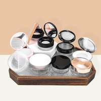 Boîte compacte à poudre élastique à couvercle rabattable 10g/20g, compartiment à poudre ultra-fin 5g, boîte vide avec houppette