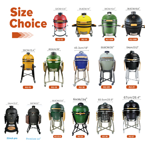 Auplex - Mini Kamado de Cerámica de 14 Pulgadas para Mesa, con Recubrimiento en Polvo, Carrito, <span class=keywords><strong>Asador</strong></span> Giratorio para Exteriores, Ahumador, Parrilla de Carbón para Cocina - Product Image 6