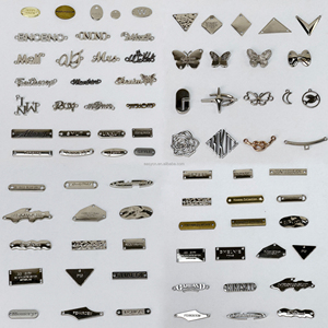 Модная металлическая этикетка с логотипом на заказ, экологическая швейная этикетка для одежды, сумки для обуви с техникой нанесения покрытия - Product Image 1