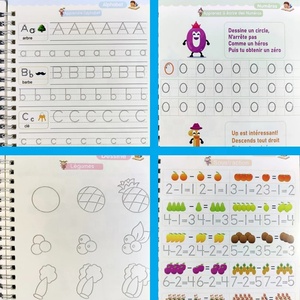Cuaderno de Caligrafía Francesa 3D con Ranuras para Niños, Libro para Aprender Números, <span class=keywords><strong>Letras</strong></span> Francesas, Ejercicios de Caligrafía, Regalo - Product Image 2