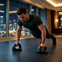 Poignées de pompes rotatives à 360 degrés, supports de pompes robustes pour l'entraînement de la force de la poitrine et des triceps, fitness portable