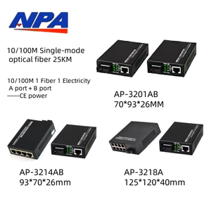 Convertisseur de média 1/4/8 ports 10/100/1000 Mbps Monomode Fibre unique SC Paire A+B QoS Empilable Plug & Play Garantie 2 ans pour IP - Product Image 2