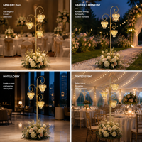 Neuer Trend Moderner LED Hochzeitsdekor Kronleuchter Luxus Outdoor Wasserdichte Stehlampe Für Event Dekoration