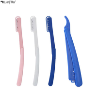 Rasoirs à lame unique Wanmei avec manche droit en plastique, outil de manucure professionnel, rasoirs de barbier pliables/rasoirs à raser