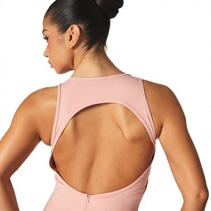 Combinaison-short gainante moulante rose unie sans manches à col rond taille haute pour femme - Product Image 5