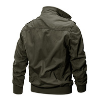 Manteau d'automne léger en coton pour hommes YZ New Style-Veste décontractée avec poches zippées et col montant