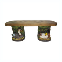 Jardin Villa Imperméable GRC Verre Béton Renforcé Double Chaise Noël Animal Cartoon Fibre de Verre Extérieur Ciment Banc
