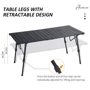 Mesa Plegable Portátil de Aluminio para Picnic y Camping, Material Metálico, en Oferta - Product Image 3