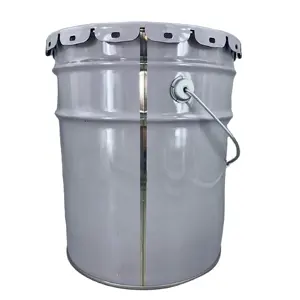 Seau en métal et acier approuvé par le Conseil Seau à huile pour peinture chimique de 5 gallons Seaux à tambours avec couvercle