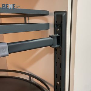 Gabinete de Cocina Moderno con Esquina Ciega Extraíble de 2 Niveles, Bandeja Abatible de Cierre Suave con Bandeja Antideslizante, Diseño que Ahorra Espacio - Product Image 3
