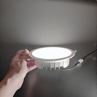 9W 12W Dimmable Encastré Mince LED Panneau COB Lumière Aluminium Corps 220V 3000K CCT Anti-Éblouissement Caché Downlight Hôtels Meilleur Prix