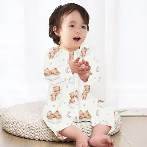 Elinfant Bamboo Cotton Newborn Jumpsuit Custom Designs Infant And Toddlers Rompers Breathable Summer Baby Clothes