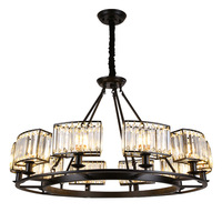 Lustres LED de salon modernes de luxe de haute qualité avec finition dorée, perles de cristal, luminaires suspendus au plafond, garantie de 3 ans