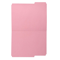 Durable 11pt Pink 1/3 Cut Tab Tamaño de la letra 8,5X11 pulgadas Papelería de oficina Carpetas de archivos de papel de Manila coloridas