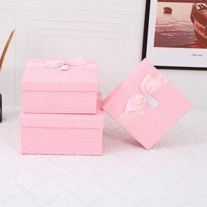 Nouvelles boîtes promotionnelles carrées colorées en carton, boîte cadeau de mariage, emballage avec ruban, boîte en papier - Product Image 4