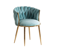 Tabouret de bar moderne de luxe en velours coloré tissé, réglable en hauteur avec pieds électroplaqués or, pour extérieur, café, restaurant