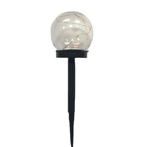 Lampe solaire Hejia à changement de couleur pour jardin, pelouse, décoration extérieure, 7 couleurs, globe transparent, lampe à insérer dans le sol - Product Image 5
