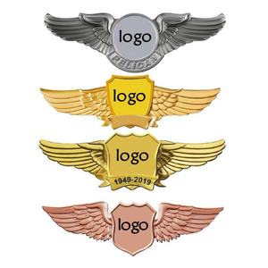Customized 3D Enamel Aviation Angel Wing Shaped Lapel Pins Badges Airline Airplane Wing Shaped Enamel Pin - Product Image 4