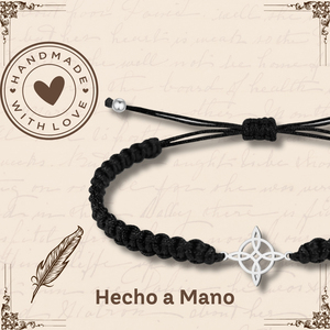 กำไลข้อมือสแตนเลสสีเงินลายอินฟินิตี้สีดำมีจี้และเครื่องราง - Product Image 3