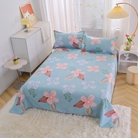 Nouvel ensemble trois pièces de drap de lit et taie d'oreiller à impression et teinture réactives