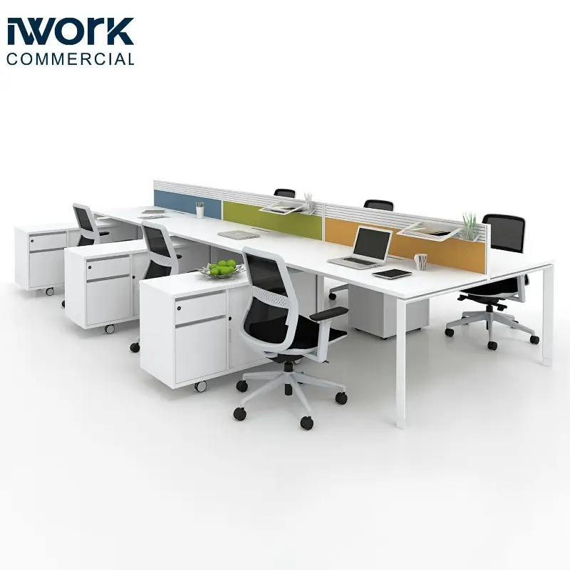 Estación de trabajo Modular para mesa de oficina, espacio de trabajo para personas de 4 a 6 plazas, escritorio abierto para personal, muebles de oficina