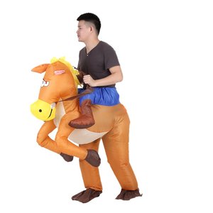 <span class=keywords><strong>Costume</strong></span> gonflable unisexe pour adultes Cowboy Rider on Horse <span class=keywords><strong>Costume</strong></span> Funny Blow-up Outfit for Halloween Summer Parties One Size Fits All - Product Image 3