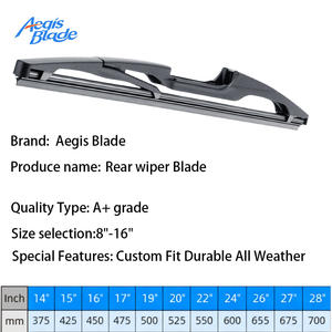 Essuie-glace arrière multifonctionnel tendance, lame en caoutchouc naturel, design sans cadre pour voitures, SUV, berlines avec adaptateurs multiples - Product Image 2