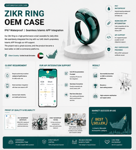 Bague de Dhikr Islamique pour l'Aïd <span class=keywords><strong>al</strong></span>-Fitr, Rappel des 5 Prières Musulmanes, Compteur Digital Tasbih, <span class=keywords><strong>Qibla</strong></span>, Réveil Électronique, Contrôle par Application, Plastique - Product Image 3