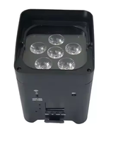 6 lampes à piles avec application Rgbwauv 6 en 1, sans fil, Wifi, application téléphonique, alimentées par batterie, LED Par Light, boîte de nuit