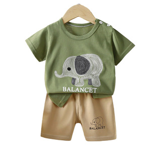 Trẻ em của ngắn tay phù hợp với bé trai mùa hè cotton T-Shirt quần áo trẻ em cô gái trẻ sơ sinh Quần Áo bán buôn - Product Image 5