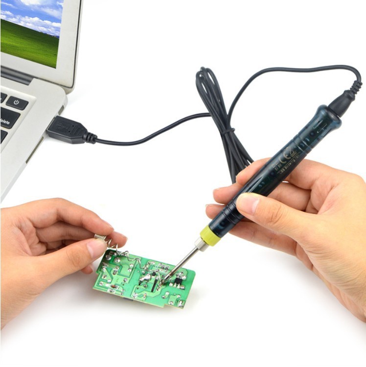 Паяльник с USB-разъемом, портативный Электрический паяльник со светодиодным индикатором