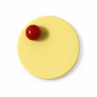 Couvre-tasse en silicone mignon de 11 cm, réutilisable, rond, avec bouton à boule, anti-poussière, pour tasses à café et à thé, maison et bureau