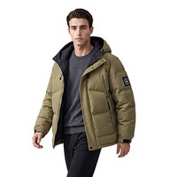 Blouson matelassé coupe-vent hiver 2026 pour homme, style décontracté workwear, épaules tombantes, 11 couleurs, à capuche, fermeture éclair, épais