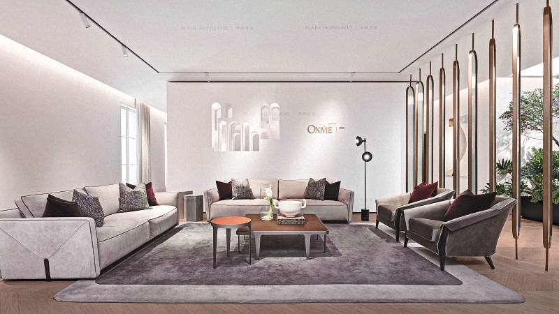 Foshan Factory Custom Made High End Luxury Home Villa Fabric Sofa Furniture Set For Living Room