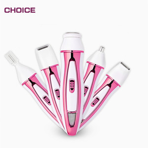 5 in 1 Dei Capelli Della Signora Trimmer Indolore Gambe delle Donne Viso Sopracciglio Rasoio Mini Epilatore Elettrico di Rimozione Dei Capelli Facciali - Product Image 1