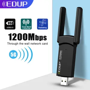 EDUP 2.4G 5g无线适配器USB Wifi网卡1200M AP Wifi加密狗适配器天线WiFi USB3.0 PC以太网