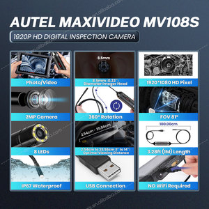 MaxiVideo MV108S MV108 8.5mm MV105 5.5mm Digital Inspection <b>Camera</b> <b>PC</b> Support Video Inspection Scope - Product Image 3