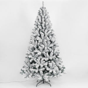 SHUANG YUAN Automatische PVC-Beflockung Großer luxuriöser weißer Weihnachts baum Elegantes dekoratives Element für festliche Feiern - Product Image 3