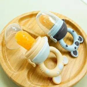 Kits de alimentador para recién nacidos Alimentador de dentición infantil con cubierta Chupete de fruta de grado alimenticio sin Bpa Alimentador de fruta para bebés sin Bpa