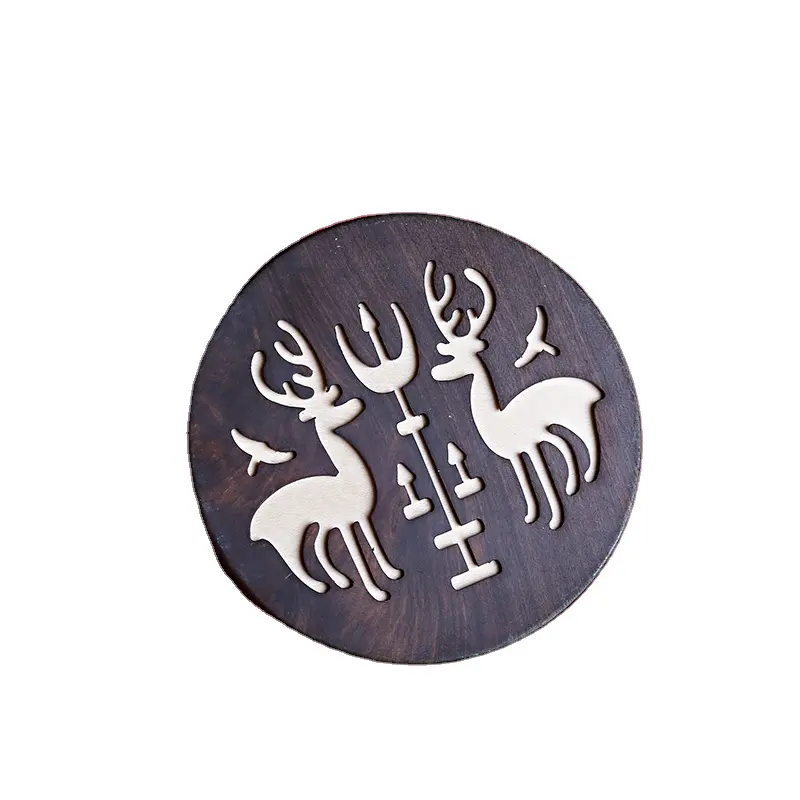 Espejo de tocador para tallado artesanal, regalo creativo de diseño de ciervo Milu, Mini espejo de madera con su personalización al por mayor