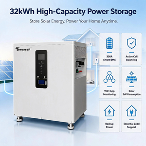 Sistema de almacenamiento de energía con batería LiFePO4 de 32 kWh en stock en la UE, con monitoreo por aplicación WiFi e inversor trifásico de 12 kW para control de energía solar. - Product Image 3
