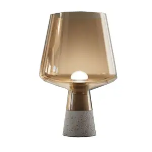 Nieuwste Ontwerp Moderne Verlichting Decoratie Marmer Base Glas Lampada Da Tavolo Moq 1 Modernistische Thuis Lamp