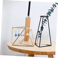Présentoir de Luxe Léger pour Bijoux, Cadre Diamanté 3D Doré, Double Barres Horizontales, pour Stand d'Artisanat et Vente au Détail