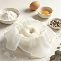 Lot de 6 Toiles de Coton Non Blanchies 20 x 20 Pouces, Tissu Réutilisable Ourlé pour Cuisson, Pressage de Jus et Fabrication de Fromage
