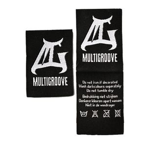 Accessoires vestimentaires, étiquette d'entretien tissée avec logo de marque personnalisé pour les vêtements - Product Image 1