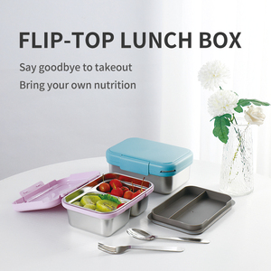 Lekfre SS304 Chất lượng cao Bento hộp thiết kế mới thép không gỉ Hộp Ăn Trưa màu xanh thép không gỉ Bento Hộp Ăn Trưa <span class=keywords><strong>container</strong></span> - Product Image 2