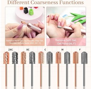2 Brocas de Carburo de Tungsteno para Uñas, Tipo Barril Grande, para Remover Cutículas y Gel Acrílico - Product Image 3