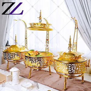 Thiết kế mới nhất 8L Đảng thiết bị đám cưới chafing món ăn với treo nắp phục vụ tự chọn thực phẩm ấm hơn container Set chaffing món ăn - Product Image 2